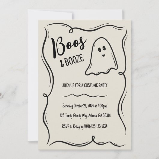 Invitation à la fête d'Halloween pour adultes (Devant)