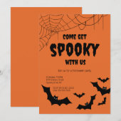 Invitation à la fête d'Halloween pour adultes éffr (Devant / Derrière)