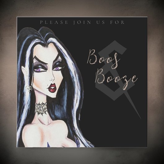 Invitation à la fête d'Halloween pour adultes 'Hué