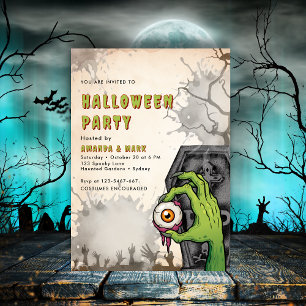 Invitation à la fête d'Halloween pour adultes Zomb