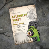 Invitation à la fête d'Halloween pour adultes Zomb