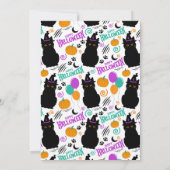 Invitation à la fête d'Halloween pour chats (Dos)