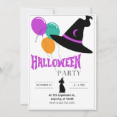 Invitation à la fête d'Halloween pour chiens (Devant)