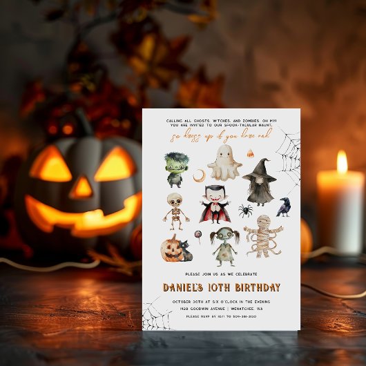 Invitation à la fête d'Halloween pour enfants