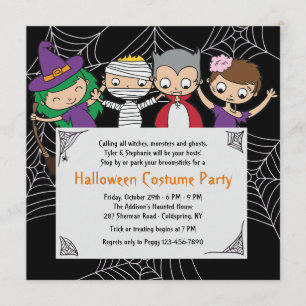 Invitation à la fête d'Halloween pour enfants