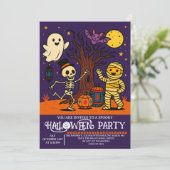 Invitation à la fête d'Halloween pour enfants | Ca (Debout devant)