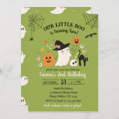 Invitation à la fête d'Halloween pour le 2e annive (Devant / Derrière)