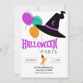 Invitation à la fête d'Halloween pour les chevaux (Devant)