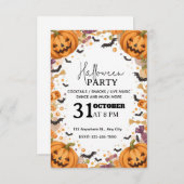 Invitation à la fête d'Halloween pour les enfants (Devant / Derrière)