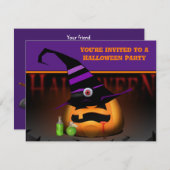 Invitation à la fête d'Halloween pour les enfants  (Devant / Derrière)