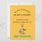 Invitation à la fête d'Halloween : Quelque chose s (Dos)