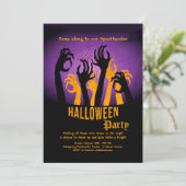 Invitation à la fête d'Halloween Reaching Hands (Debout devant)