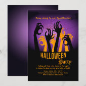 Invitation à la fête d'Halloween Reaching Hands (Devant / Derrière)