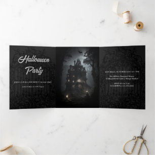 Invitation à la fête d'Halloween sombre