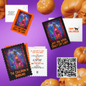 Invitation à la fête d'Halloween sorcière customis