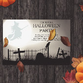 Invitation à la fête d'Halloween sorcière éffrayan