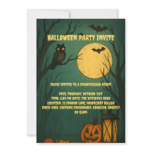 Invitation à la fête d'Halloween sous la lumière d