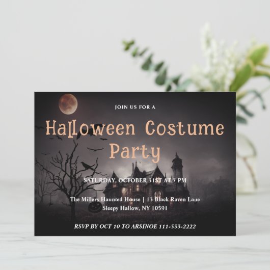 Invitation à la fête d'Halloween Spooktacular (Debout devant)