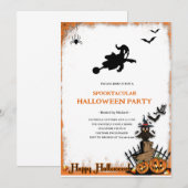 Invitation à la fête d'Halloween Spooktacular Ghos (Devant / Derrière)