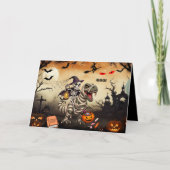 Invitation à la fête d'Halloween Squelette chevau (Devant)