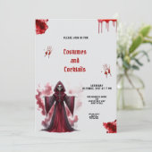 INVITATION À LA FÊTE D'HALLOWEEN SQUELETTE ET SAN (Debout devant)