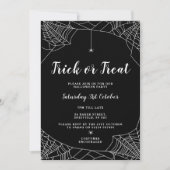 Invitation à la fête d'Halloween - Thème Araignée (Devant)
