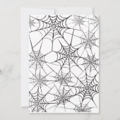 Invitation à la fête d'Halloween Toile d'Araignée  (Dos)