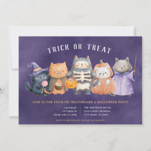 Invitation à la fête d'Halloween Trick or Treat