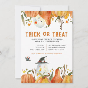 Invitation à la fête d'Halloween Trick or Treat