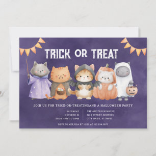 Invitation à la fête d'Halloween Trick or Treat