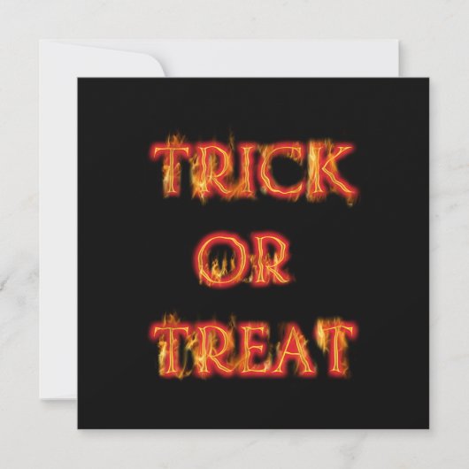Invitation à la fête d'Halloween Trick or Treat (Devant)