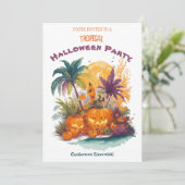 Invitation à la fête d'Halloween tropicale (Debout devant)