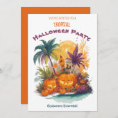 Invitation à la fête d'Halloween tropicale (Devant / Derrière)