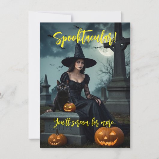 Invitation à la fête d'Halloween v4 (Devant)