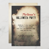 Invitation à la fête d'Halloween Vintage (Devant / Derrière)