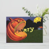 Invitation à la fête d'Halloween Vintage (Debout devant)