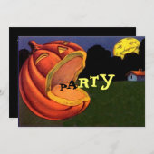 Invitation à la fête d'Halloween Vintage (Devant / Derrière)