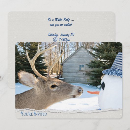 Invitation à la fête d'hiver (Devant / Derrière)