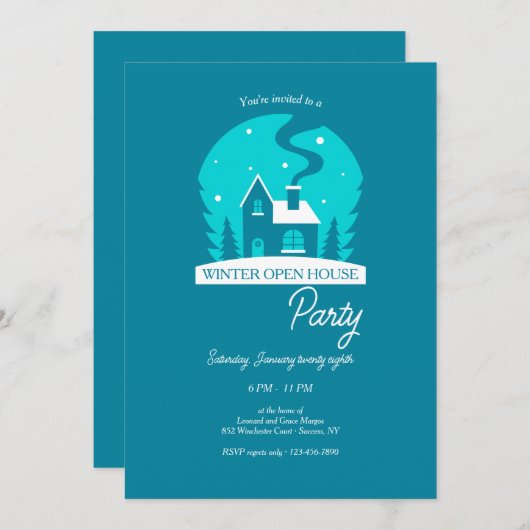 Invitation à la fête d'hiver (Devant / Derrière)