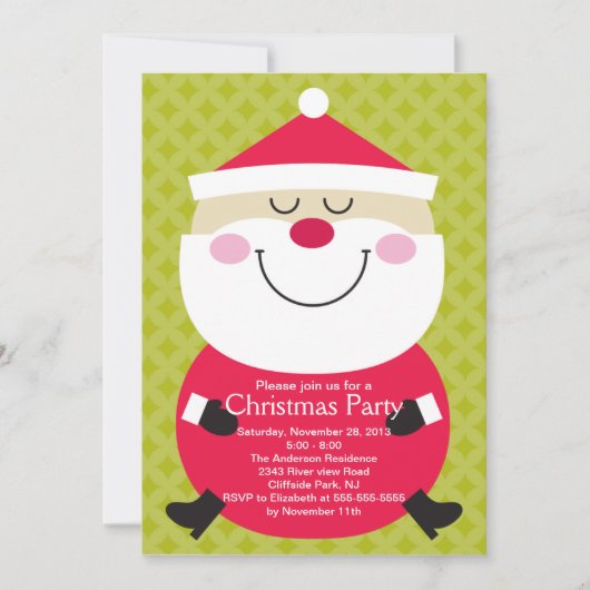 Invitation à la fête d'hiver du Père Noël (Devant)