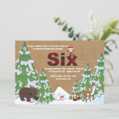 Invitation à la fête d'hiver Six Ans (Debout devant)