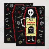 Invitation à la fête d'horreur d'Halloween (Devant / Derrière)