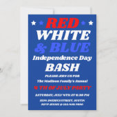Invitation à la fête d'Indépendance Rouge Blanc Bl (Devant)