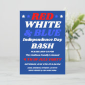 Invitation à la fête d'Indépendance Rouge Blanc Bl (Debout devant)