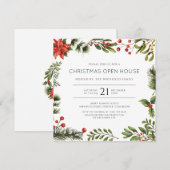 Invitation à la fête d'Open House de Noël (Devant / Derrière)
