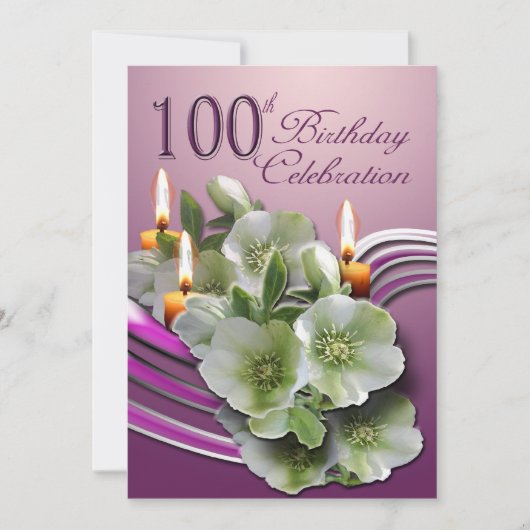 Invitation à la fête du 100e anniversaire (Devant)