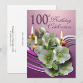 Invitation à la fête du 100e anniversaire (Devant / Derrière)