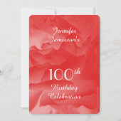 Invitation à la fête du 100e anniversaire, Rose de (Devant)