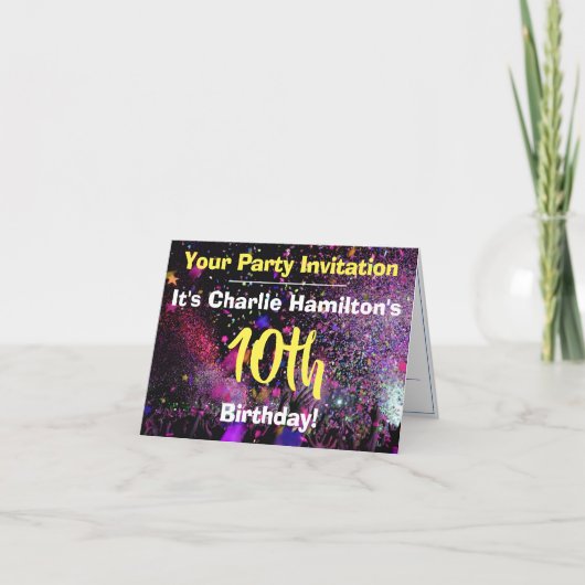 Invitation à la fête du 10e anniversaire (Devant)