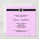 Invitation à la fête du 10e anniversaire des fille (Dos)